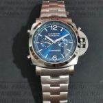 Best Quality Replica Panerai Luminor Blue Dial Steel Band Watch 